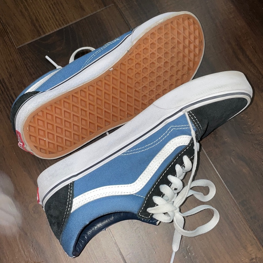 Black and blue vans womens 7.5 - Picture 3 of 3